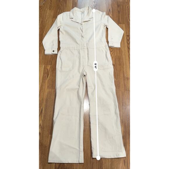 FAHERTY overland twill coverall jumpsuit in natural size XL - Picture 5 of 14
